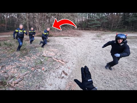 politie achtervolging tijdens het illegale vuurwerk afsteken...