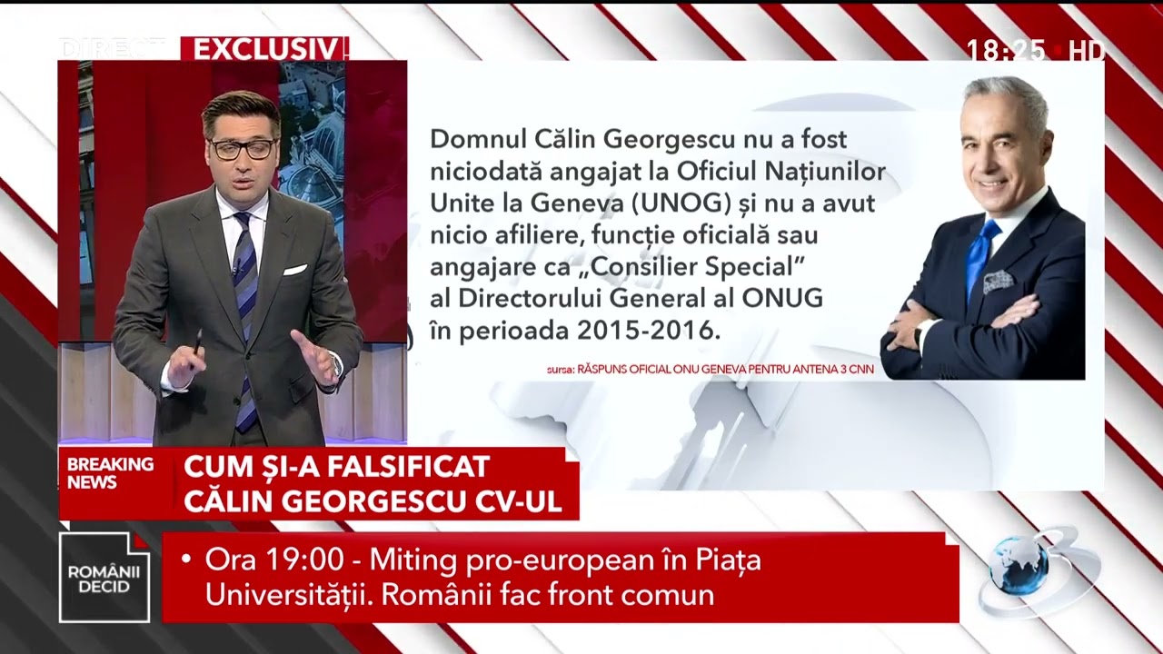 ONU demontează minciuna lui Călin Georgescu din CV