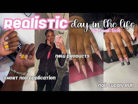 *realistic* day in the life as a nail tech 🎀 nail supply run, new products, Shorties |  ep.4