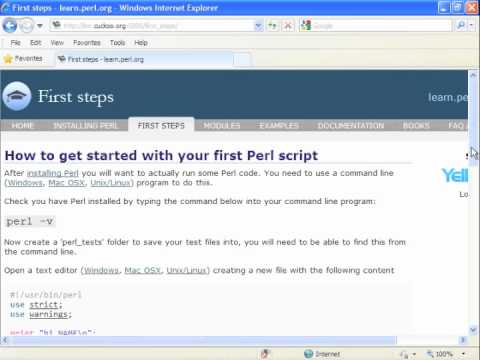 Perl Script Lessons