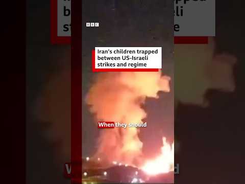 Iran's children trapped between US-Israeli strikes and regime. #Iran #BBCNews
