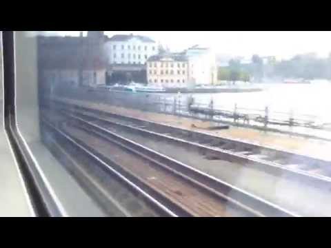 Stockholm Central - Södra Station by train in 13 seconds.