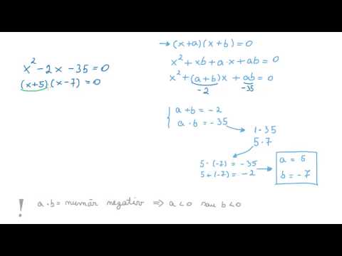 Rezolvarea ecuatiei de gradul II metoda 1 - mai multe exemple