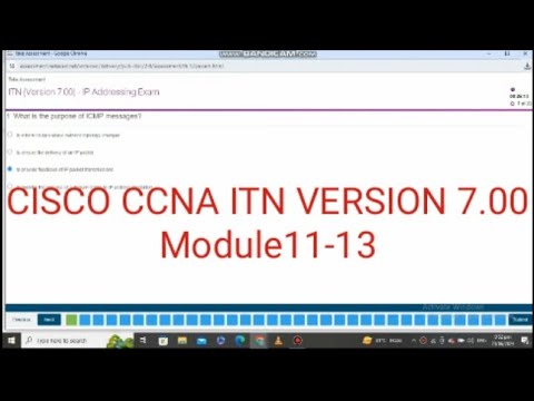 Cisco CCNA Module 11-13 Answers ITN Version 7.00 | ccna module 11-13 answers | module 11-13 answers