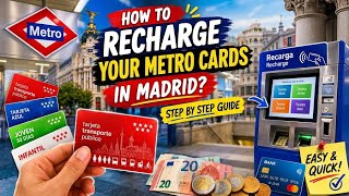 How to Recharge Metro Cards in Madrid - Step by Step Guide #spain #metrodemadrid #crtmmadrid