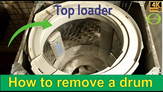 How to remove a drum from a top loader washing machine - step by step
