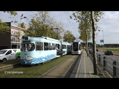 Oude Witte Düwag en RET Tram Rotterdam Feyenoord Stadion