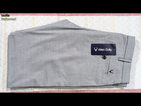 Allen Solly Men Grey Slim Fit Trousers#indiaunboxed