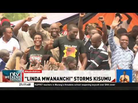 ODM Party's 'Linda Mwananchi' faction storms Kisumu City