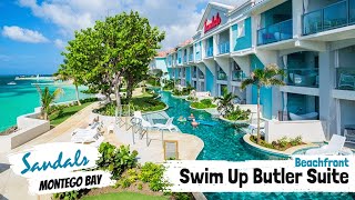 Oceanfront Swim-Up Butler Suite OSS | Sandals Montego Bay | Complete Walkthrough Tour & Review 4K