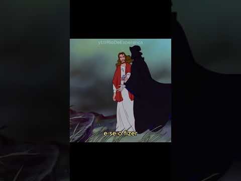 Jesus vs satanás no deserto - Mateus 4:4 #jesus #versiculododia #deus