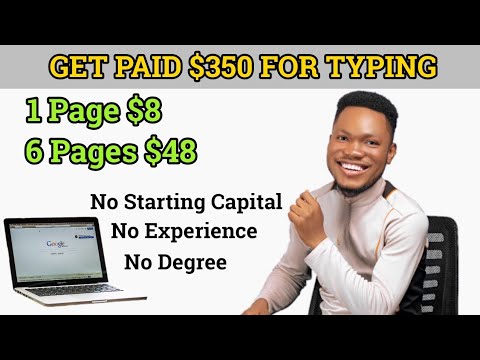 Earn $350 For TYPING NAME ( Make Money online) easy online typing jobs