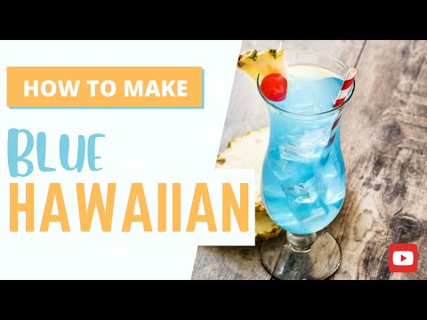 How to make a simple Blue Hawaiian Cocktail | Happy Hr Podcast Tutorials