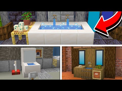 How To Build A Realistic Working Shower In Minecraft No Mods Part 1