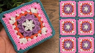 How to crochet granny square tutorial