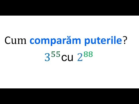 Compararea puterilor Clasa 5 #puteri #matematica