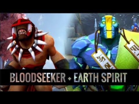 DOTA 2 ! Bloodseeker and Earth spirit combo ! Kill EZ Pro 2019