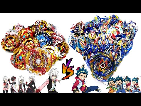 RIVALS BATTLE ALL SPRIGGANS vs ALL VALKYRIES VALT vs Shu | Beyblade Burst Surge ベイブレードバーストスーパーキング
