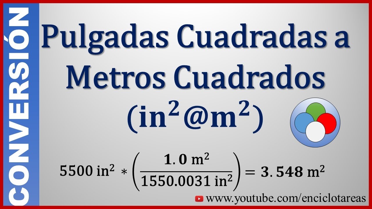 Convertir de Pulgadas Cuadradas a Metros Cuadrados( in² a m²)