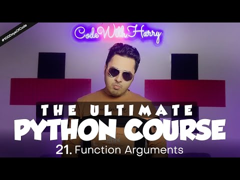 Function Arguments in Python | Python Tutorial Day 21