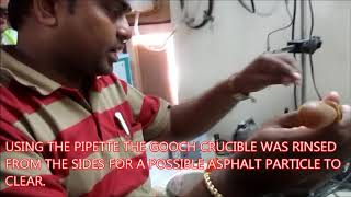 BITUMEN - SOLUBILITY TEST - - HIGHWAY ENGINEERING