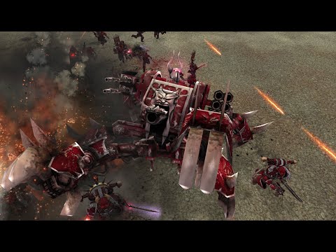 Crimson Fists vs Word Bearers and Rebel Guard - Bloodline Mod - Warhammer 40K Dawn Of War Soulstorm