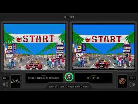 Outrun (Arcade vs Dreamcast) Side by Side Comparison