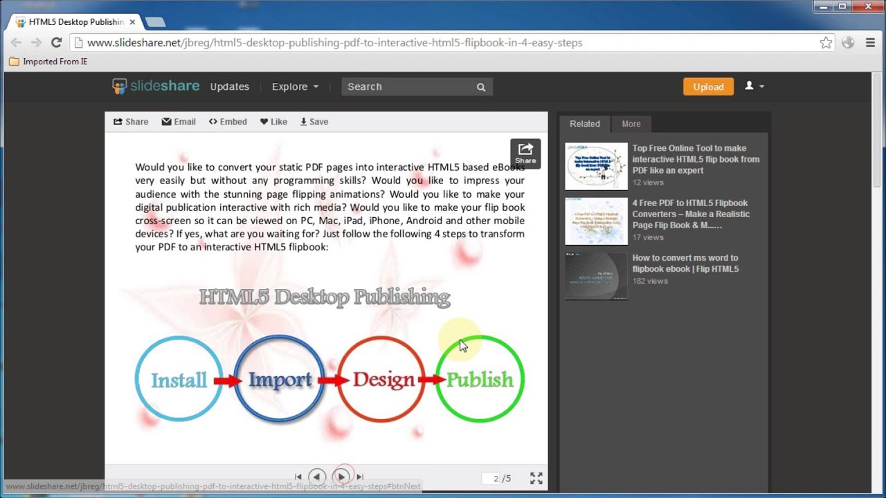 HTML5 Desktop Publishing - PDF to Interactive HTML5 Flipbook in 4 Easy Steps