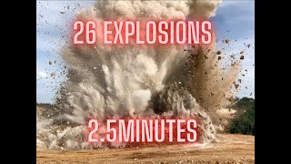 Rock Blasting Compilation 23 explosions in 25 minu