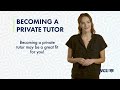 How To Become A Private Tutor