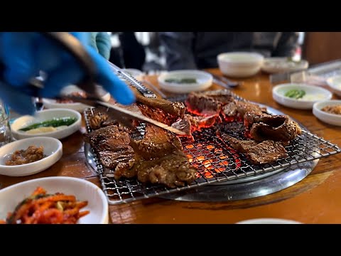 초벌 된 돼지갈비를 다시 은은하게 연탄에 구워 먹는 대구맛집 영상 썸네일