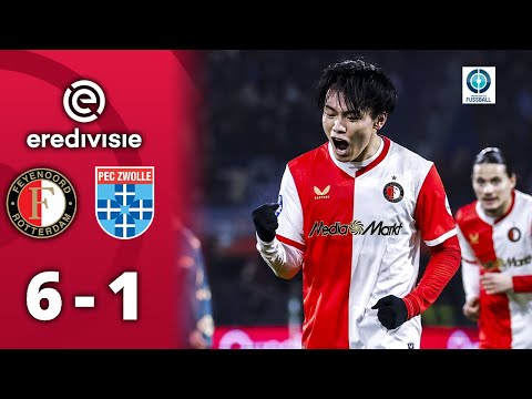VIERERPACK von Ueda! Feyenoord überrollt PEC Zwolle | Feyenoord Rotterdam - PEC Zwolle