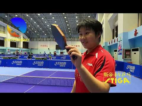 Hainan Provincial Team member tests Stiga Cybershape