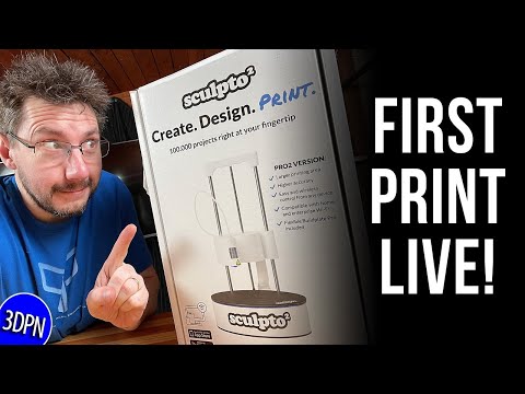$199 Sculpto 3D Printer - FIRST PRINT LIVE!