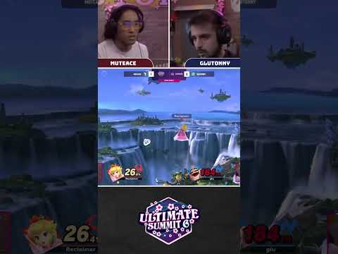 Glutonny's wario at 180% ? Not a problem against Muteace's Peach. #smashultimate #shorts #gaming