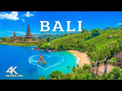 Bali 4K Drone Footage 🇮🇩 Paradise Beaches, Rice Terraces & Tropical Island Escape 🌴
