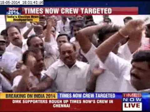 DMK supporters attack TIMES NOW crew