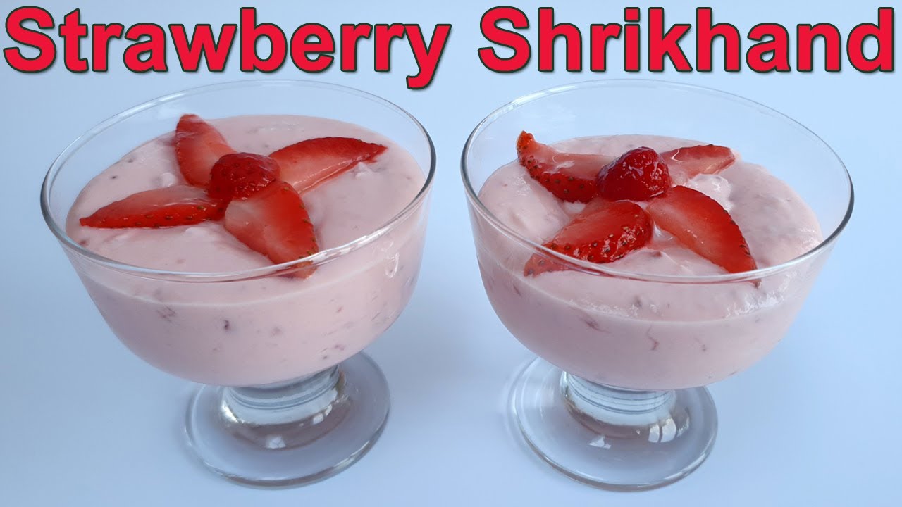 Strawberry Shrikhand | Fruit Yogurt | Yogurt Dessert | OvalShelf