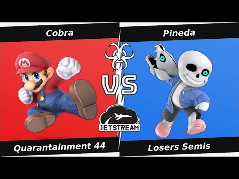 Quarantainment 44 Losers Semis - Cobra (Mario) Vs. Pineda (Mii Gunner) Smash Ultimate - SSBU
