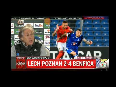 Liga Europa. Lech 2 - 4 Benfica. Conferencia de imprensa de Jorge Jesus