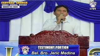 Download Lagu JMCIM | Testimony Portion | Bel. Bro. Jeric Medina | August 2, 2020 Thumbnail