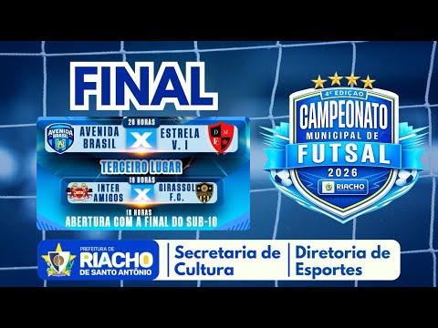 Final do Campeonato Municipal de futsal 2026 de Riacho de Santo Antônio - PB