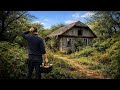 Man Restores A Forgotten Family Home From Ruins To Warmth