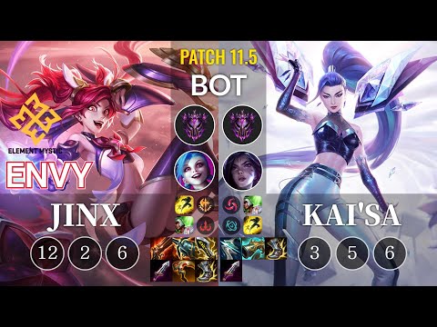 EM Envy Jinx vs Kai'Sa Bot - KR Patch 11.5