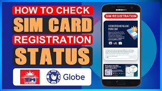 HOW TO CHECK SIM CARD REGISTRATION STATUS | GlOBE AND TM USERS