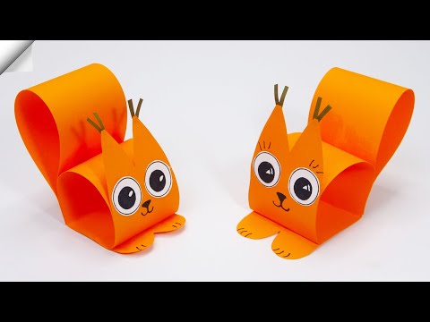 Paper squirrel Easy paper toys