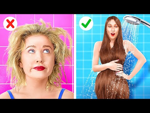 💇‍♀️SHORT HAIR VS LONG HAIR PROBLEMS || Crazy Girly Problems with Hair by 123 GO!