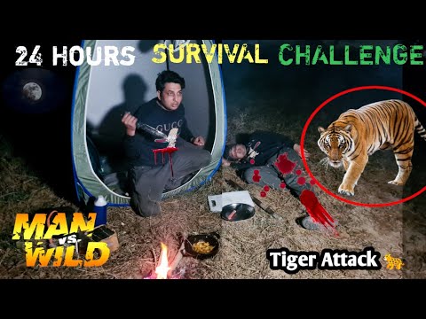 24 Hours Survival Challenge In Jungle Night Camping In Forest Camping Jungle Camping Video