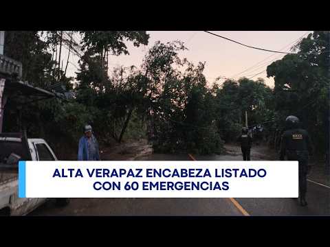 Alta Verapaz lidera emergencias por lluvias durante la temporada 2026