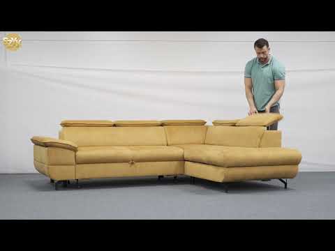 meble-SZYK | MEBLE | Narożniki | GOLD | Funkcja spania | Pojemnik na pościel | Nowoczesny | Zagłówki